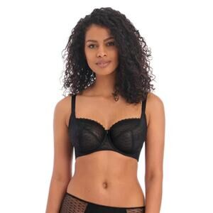 Freya Signature Underwire Balcony Balconette Bra BLACK AA5920BK US32C NEW